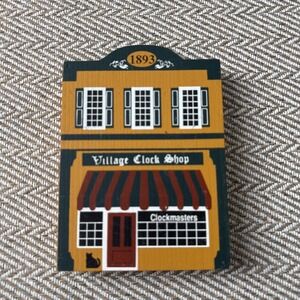 Cat's Meow 1986 Village Clock Shop Series IV Collectible Building
